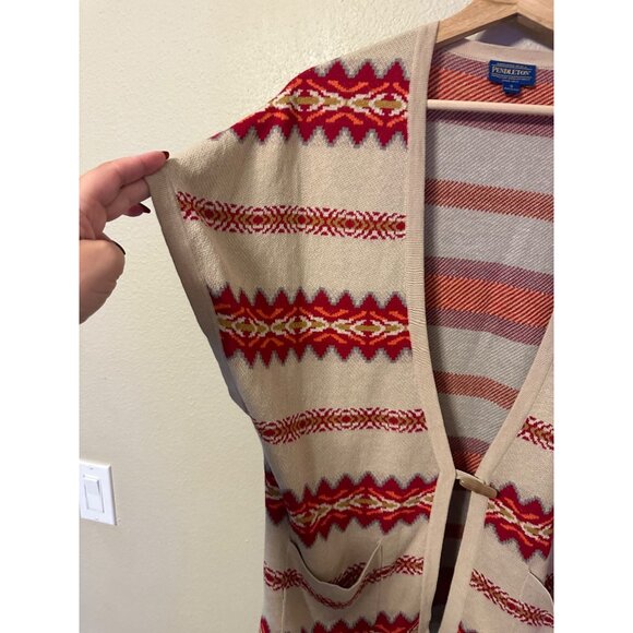Pendleton Linen/Cotton Short Sleeved Aztec Winter Cardigan - Picture 4 of 9
